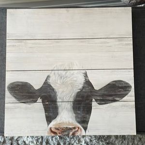 Wooden cow picture
